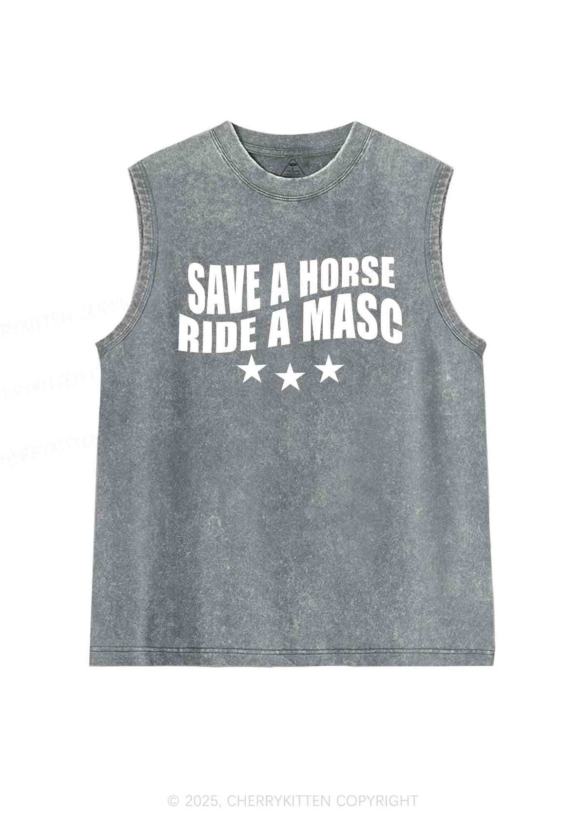 Ride A Masc Pride Y2K Washed Muscle Tank Cherrykitten