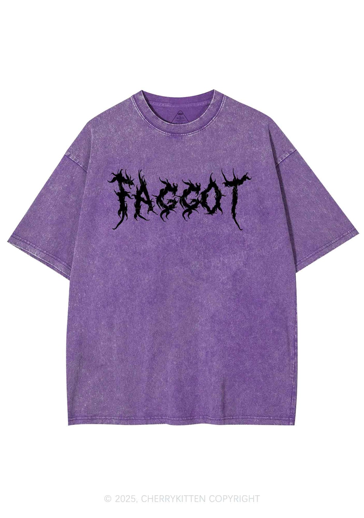 Punk Faggot Pride Y2K Shirts Washed Tee Cherrykitten