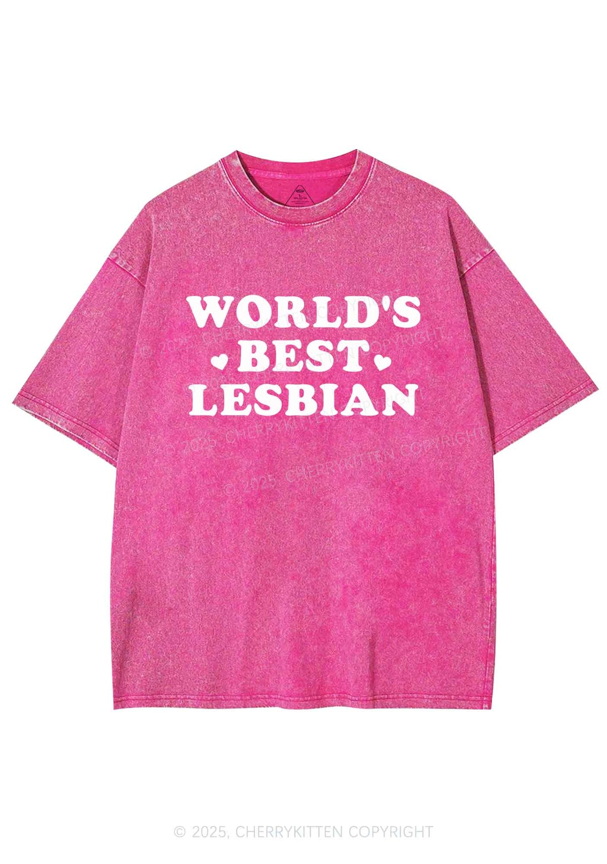 World's Best Lesbian Y2K Shirts Washed Tee Cherrykitten