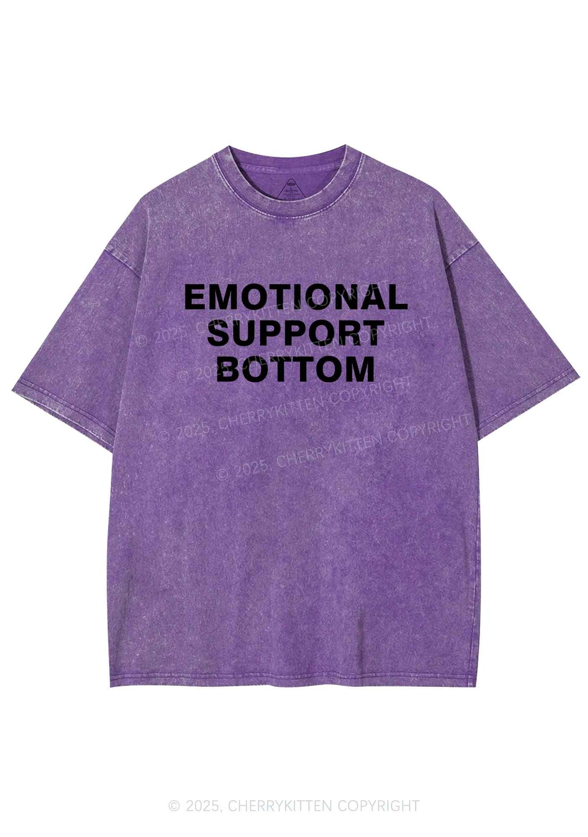 Emotional Support Bottom Pride Y2K Shirts Washed Tee Cherrykitten