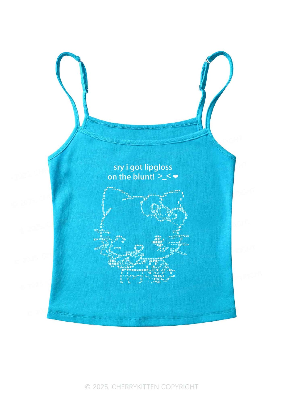 Sorry About Lipgloss Y2K Spaghetti Strap Cami Cherrykitten