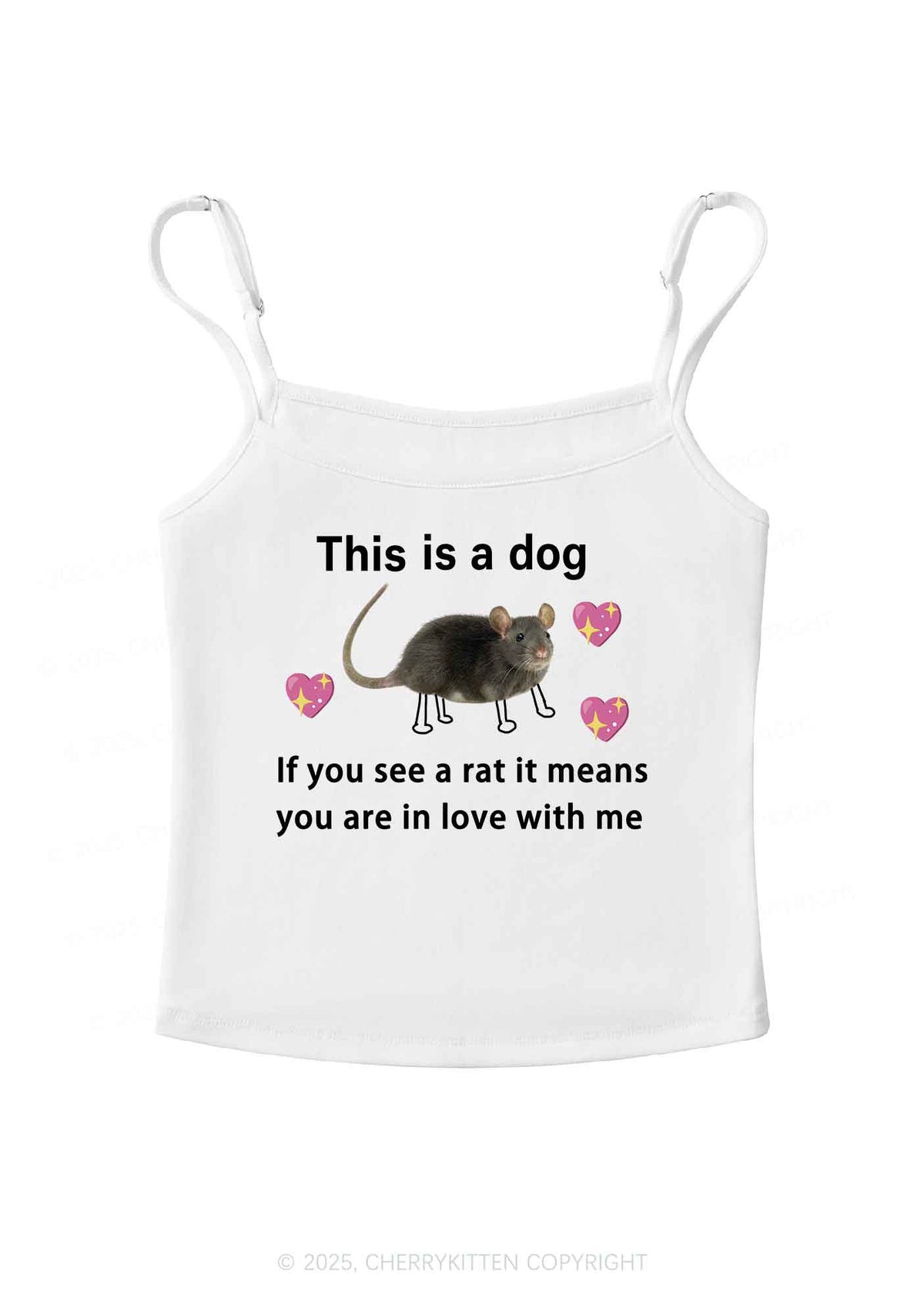 If You See Rat Y2K Spaghetti Strap Cami Cherrykitten