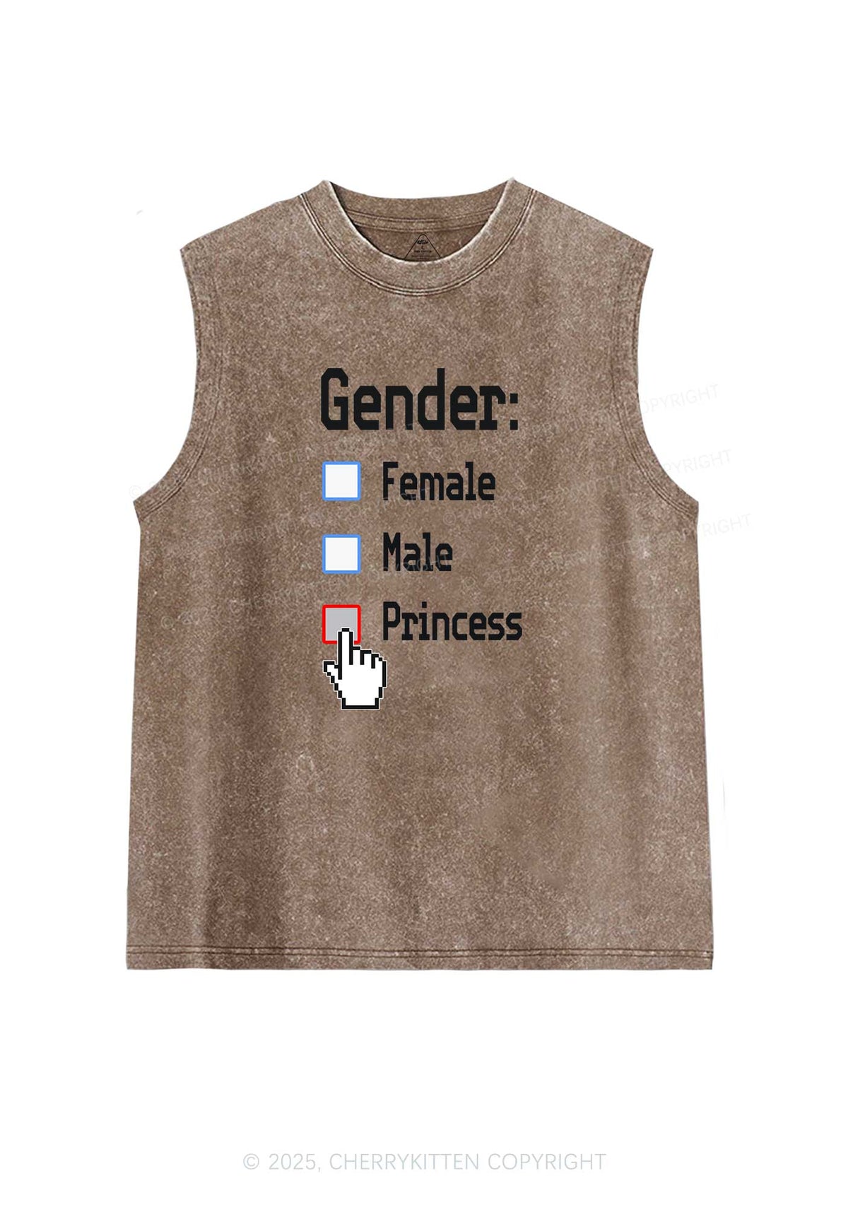 Gender Princess Pride Y2K Washed Muscle Tank Cherrykitten