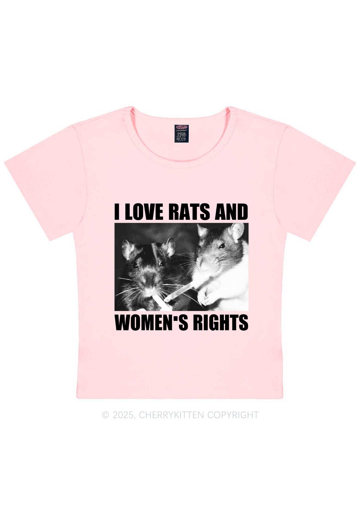 I Love Smoking Rats Y2K Baby Tee Cherrykitten