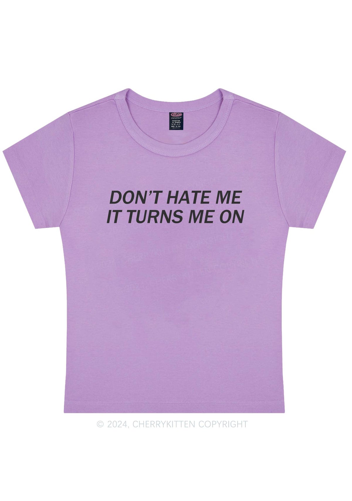 It Turns Me On Y2K Baby Tee Cherrykitten