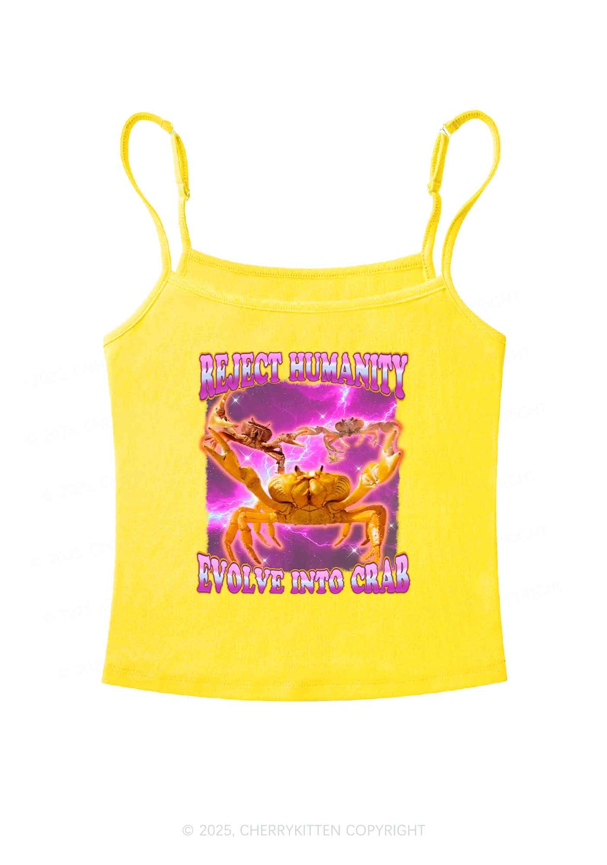 Reject Humanity Crab Y2K Spaghetti Strap Cami Cherrykitten
