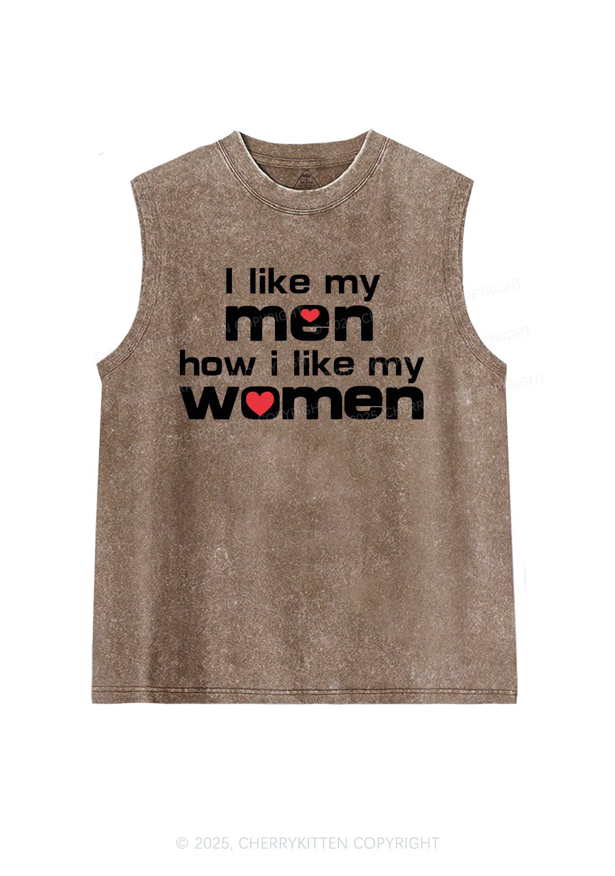 I Like My Men Pride Y2K Washed Muscle Tank Cherrykitten