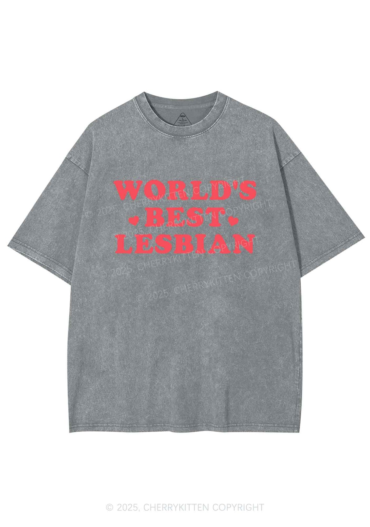 World's Best Lesbian Y2K Shirts Washed Tee Cherrykitten