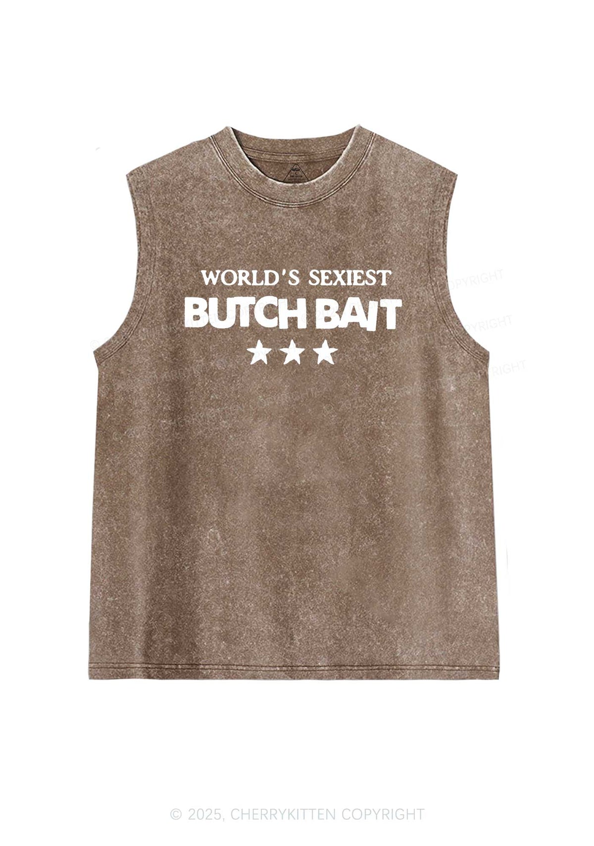 Worlds Sexiest Butch Bait Pride Y2K Washed Muscle Tank Cherrykitten