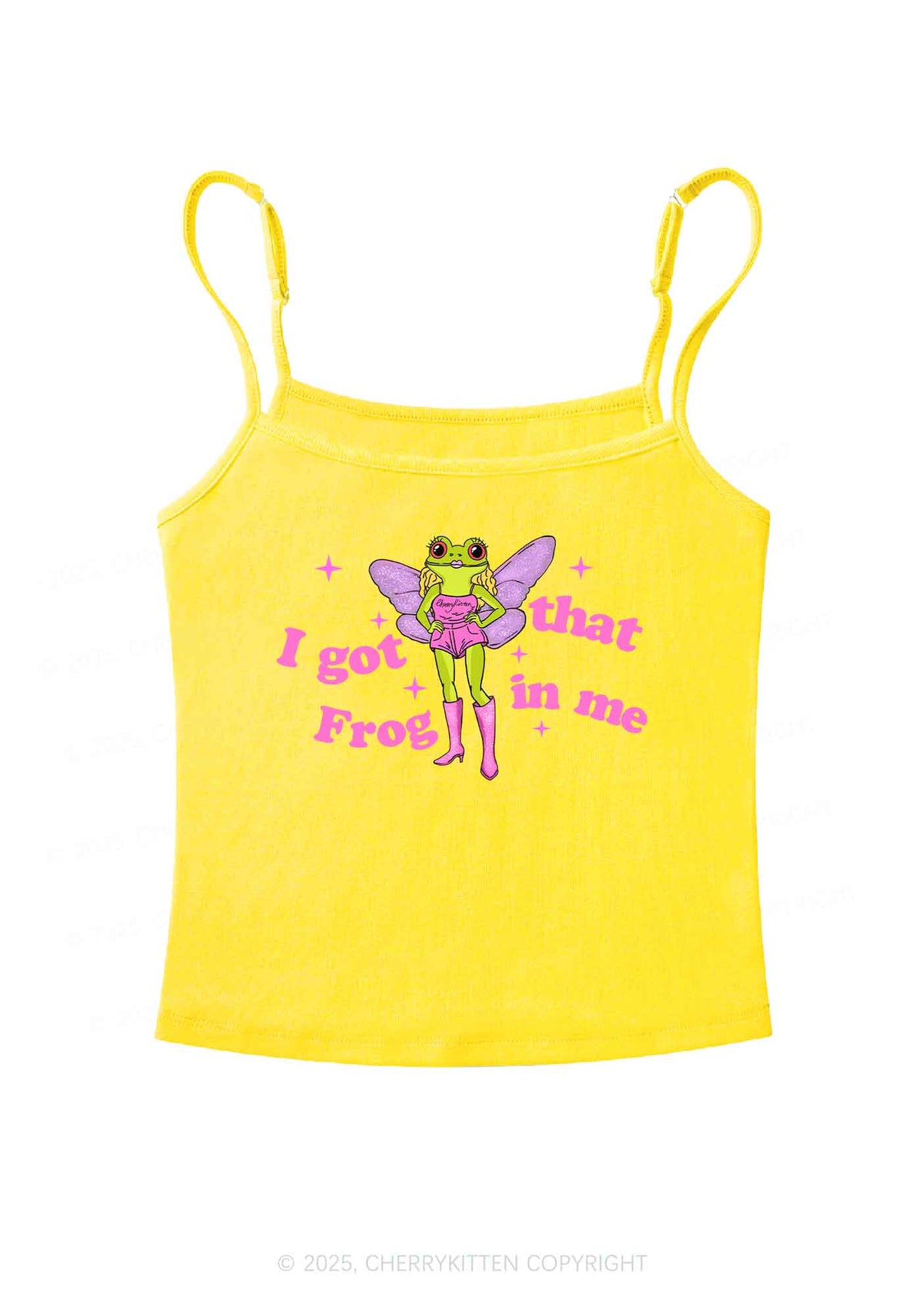 I Got That Frog Y2K Spaghetti Strap Cami Cherrykitten