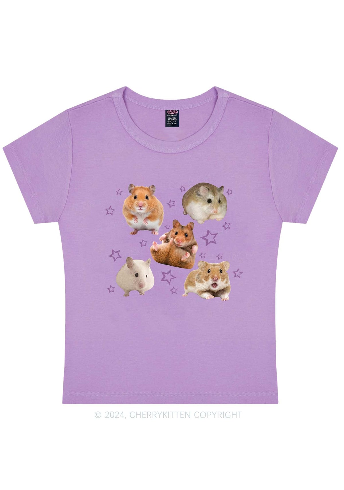 Cute Hamsters Y2K Baby Tee Cherrykitten