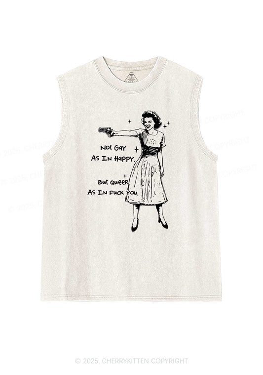 But Queer As In Pride Y2K Washed Muscle Tank Cherrykitten