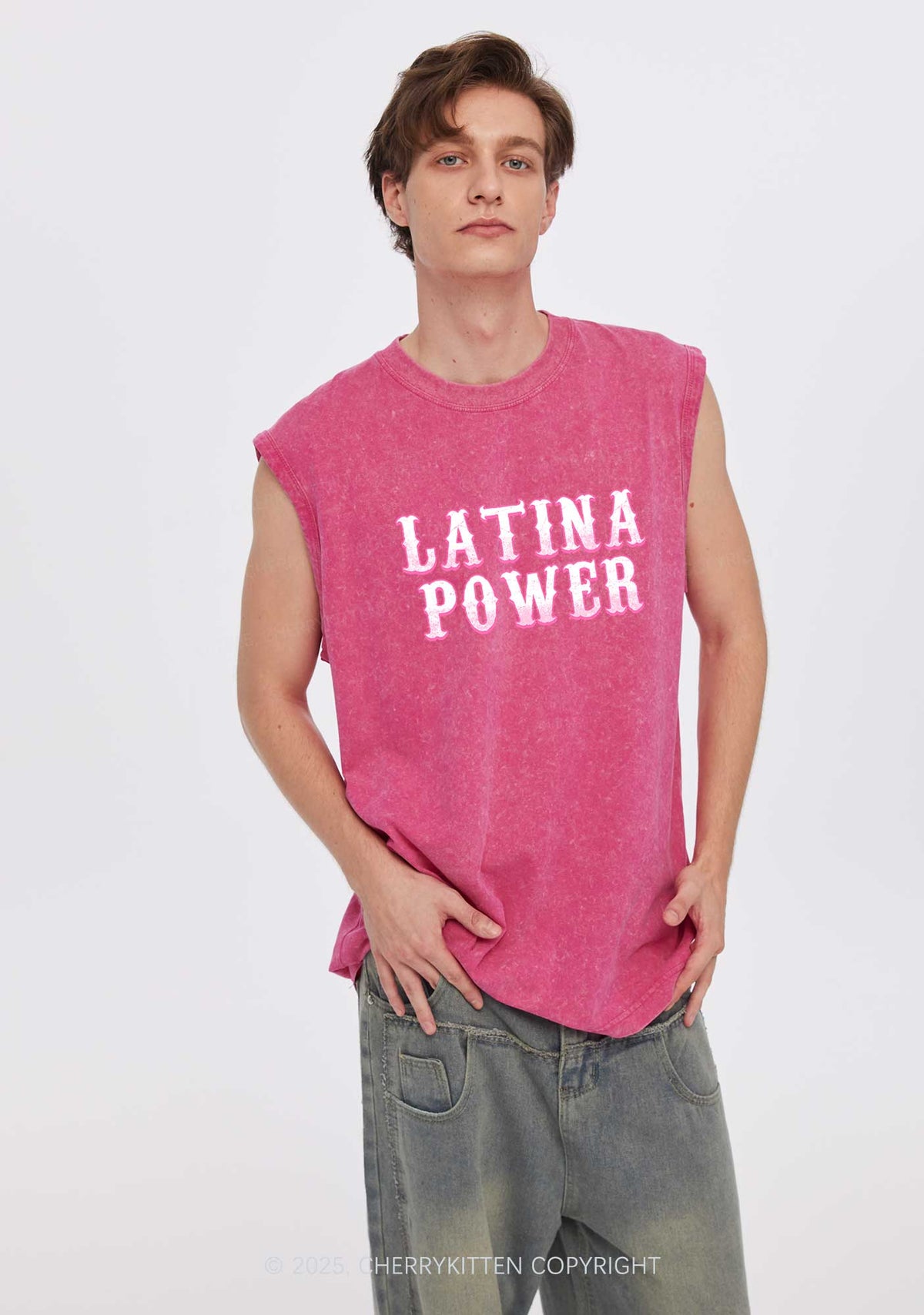 Latina Power Y2K Washed Tank Cherrykitten