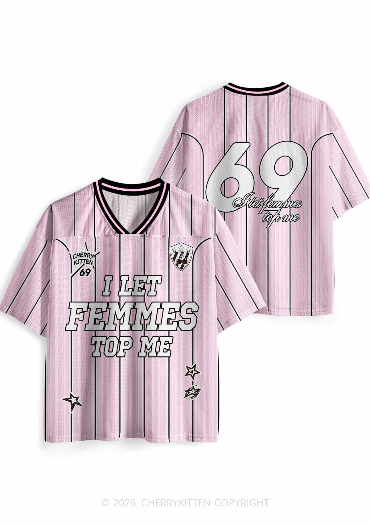I Let Femmes Top Me Pride Y2K Sport Jersey Shirts Cherrykitten
