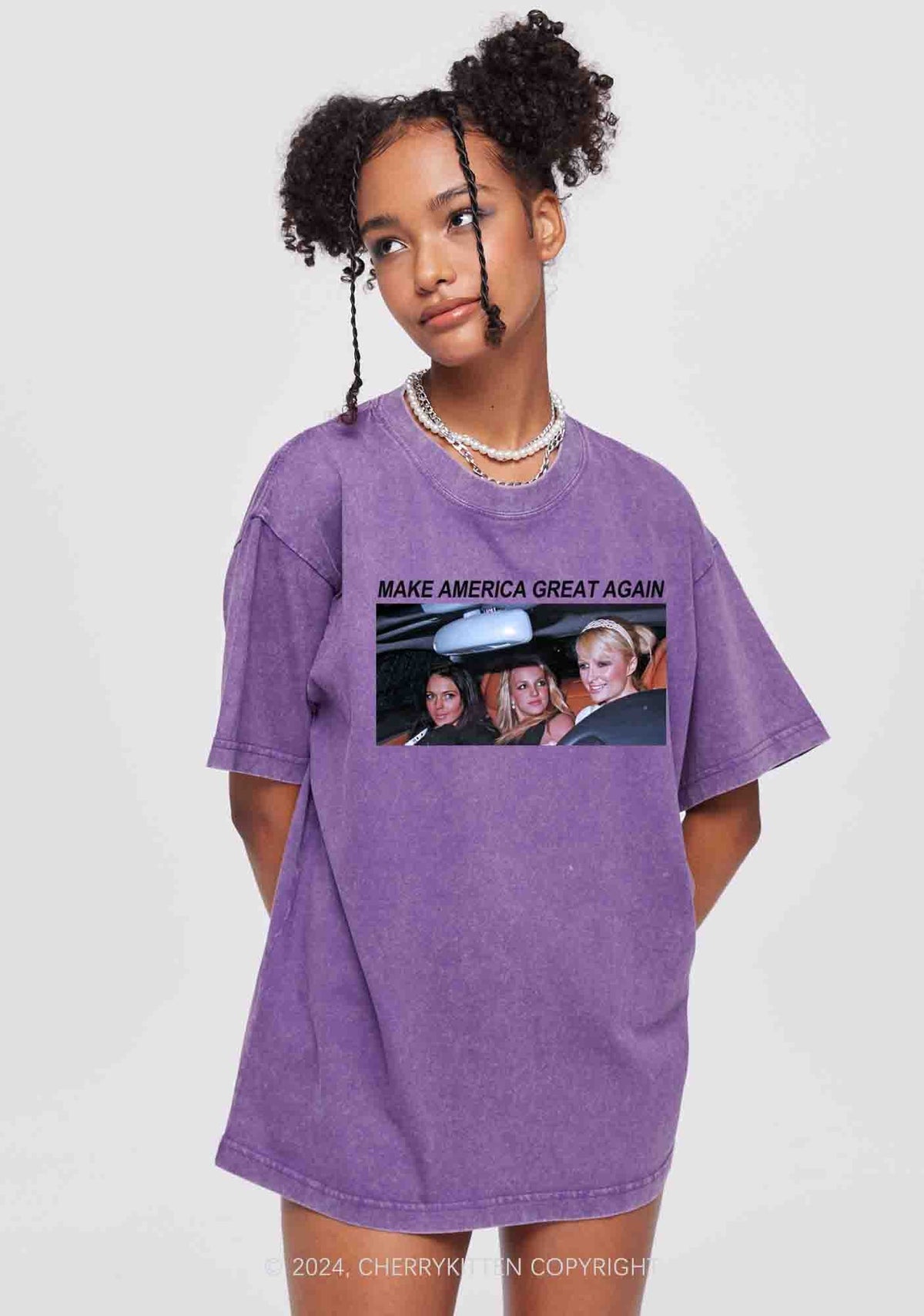 Make America Great Y2K Washed Tee Cherrykitten