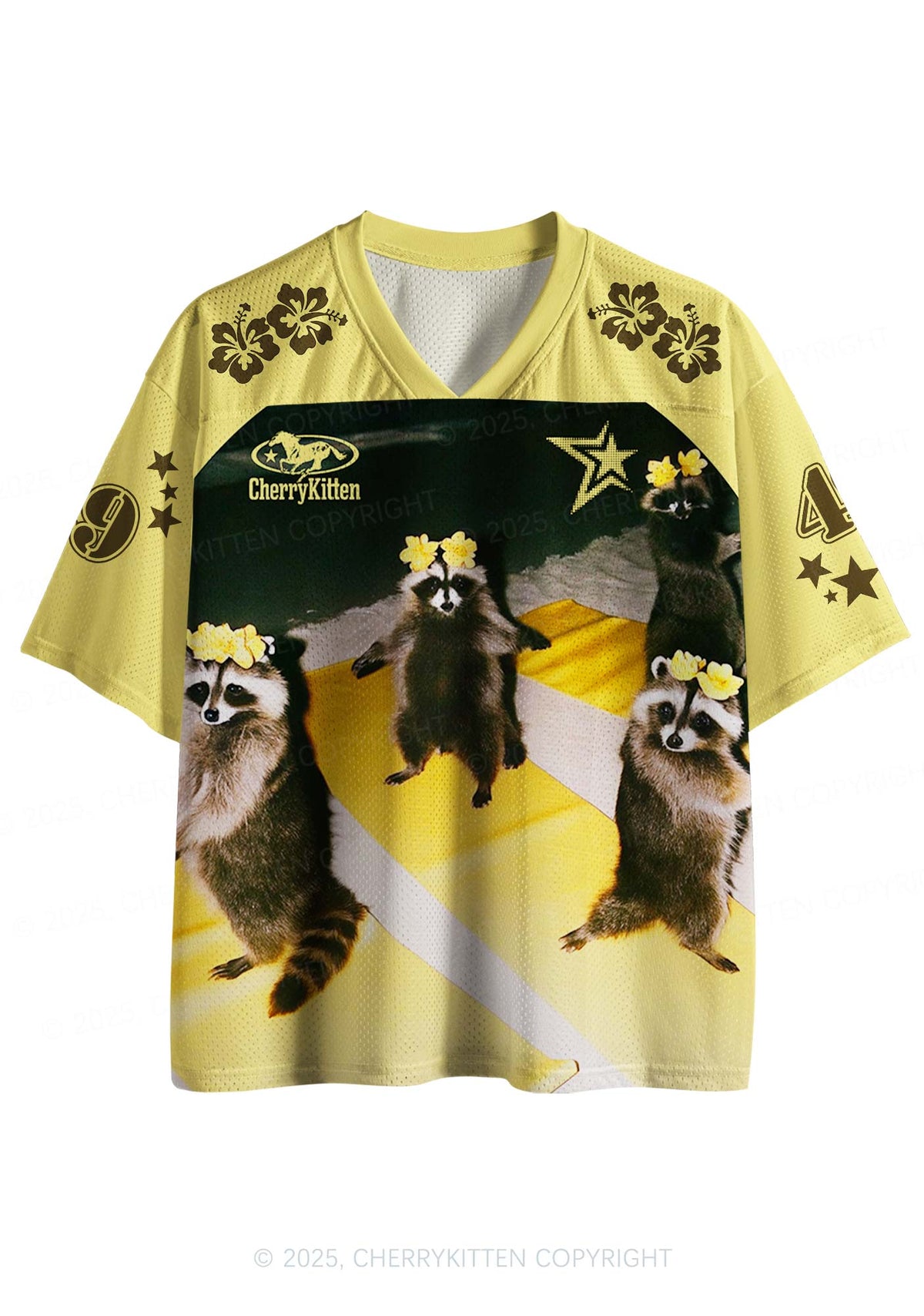 Custom Yoga Raccoon Y2K Sport Jersey Shirts Cherrykitten