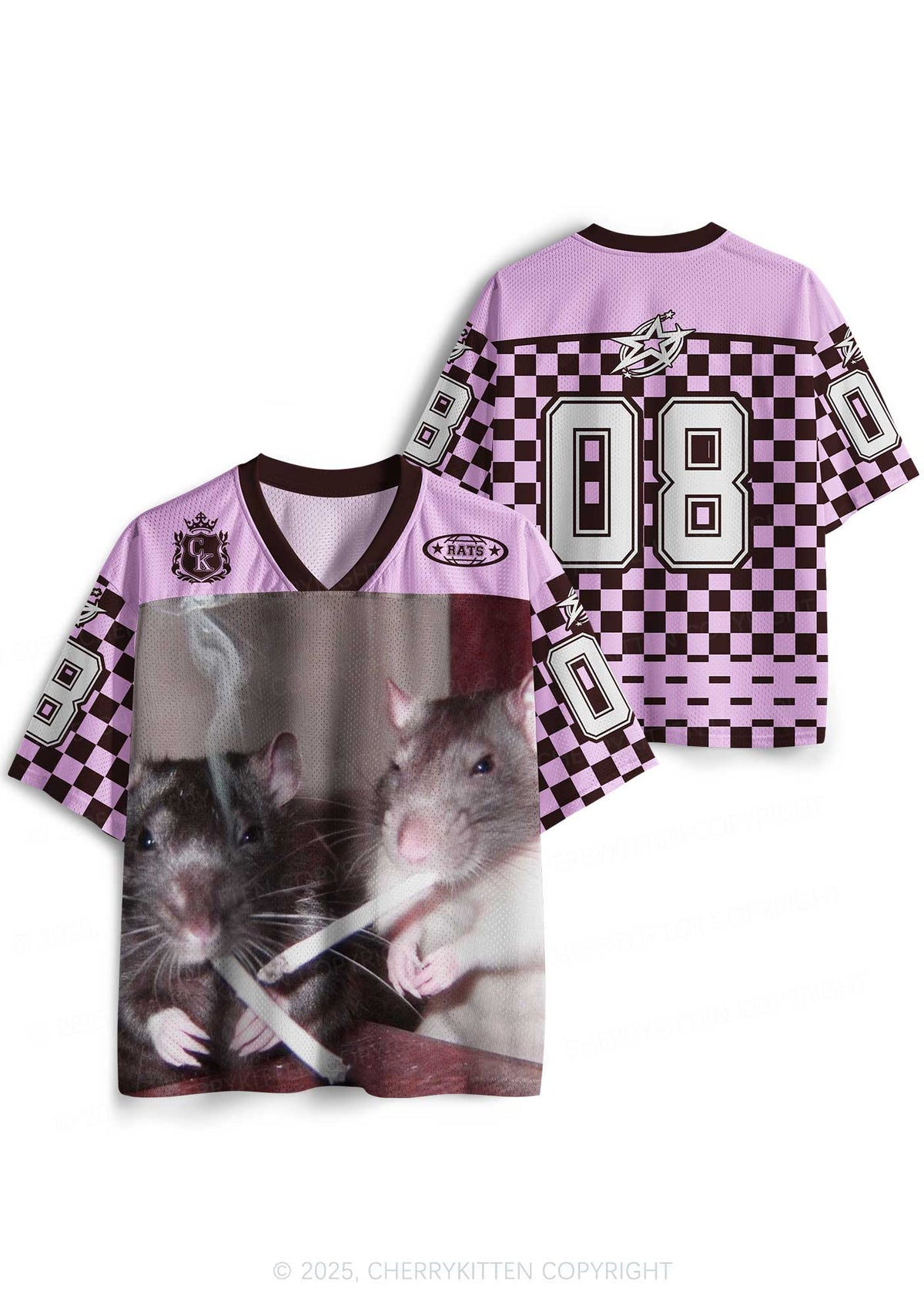 Custom Smoking Rats Y2K Sport Jersey Shirts Cherrykitten
