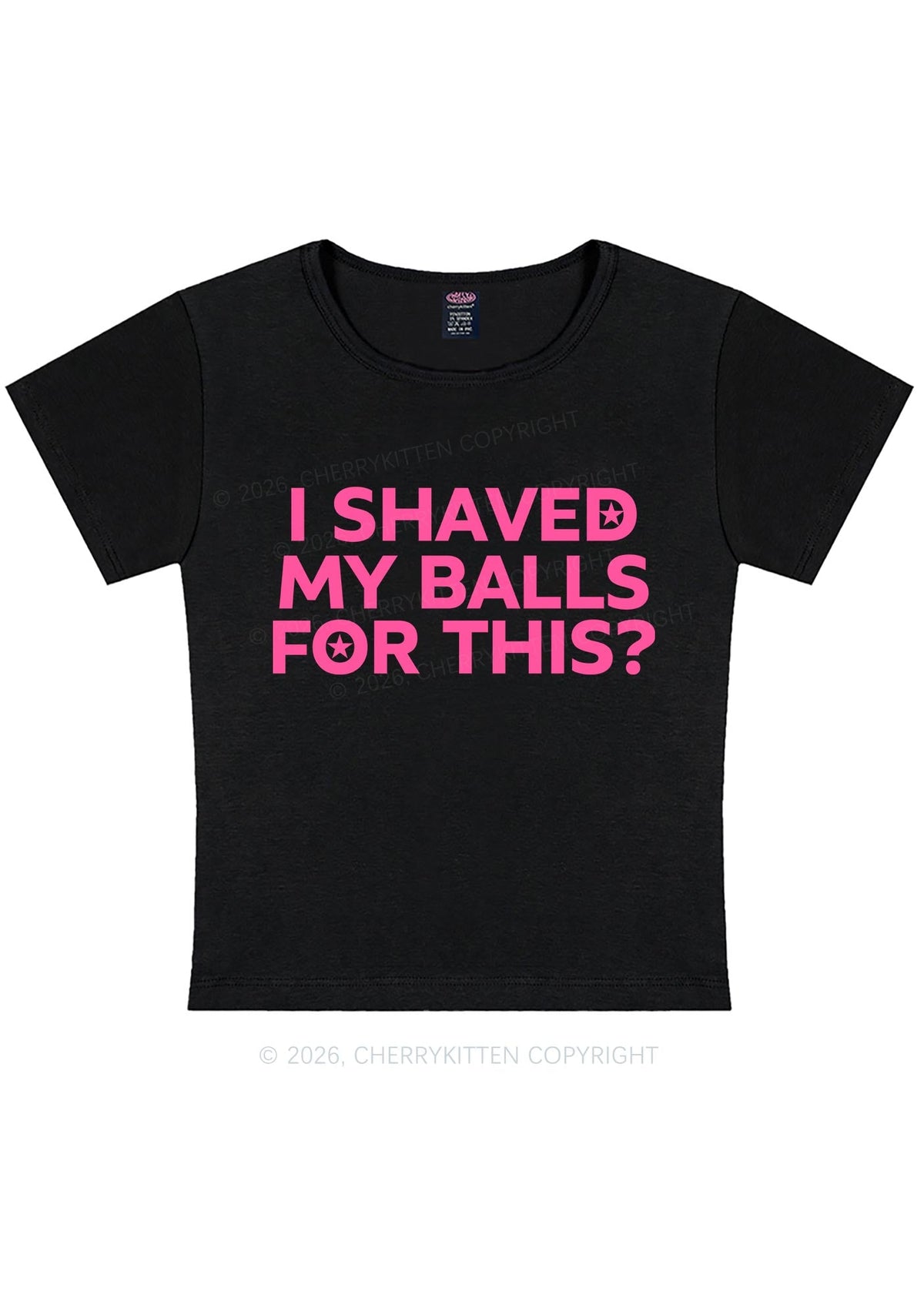 Shaved My Balls For This Y2K Baby Tee Cherrykitten