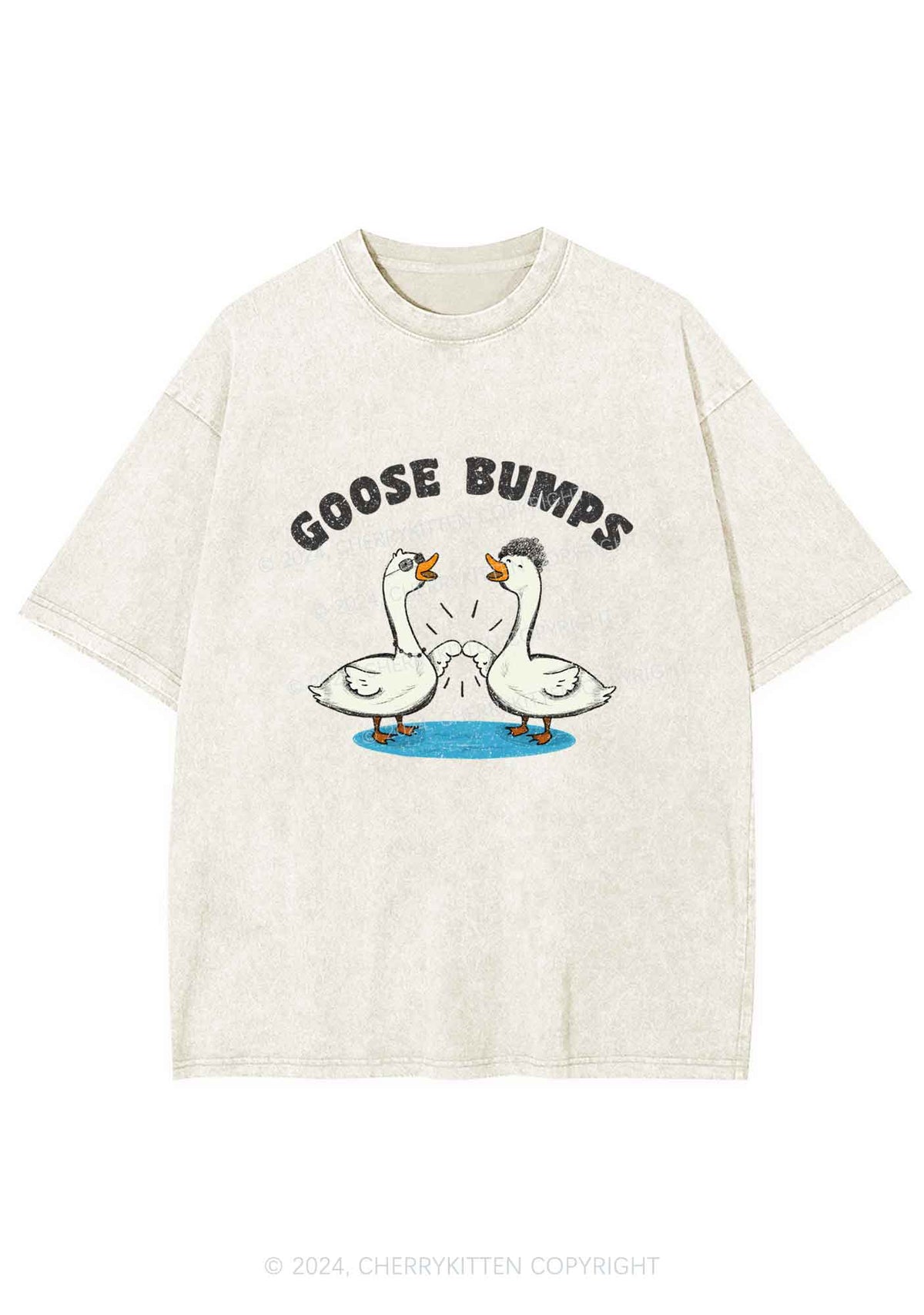 Goosebumps Duck Y2K Washed Tee Cherrykitten