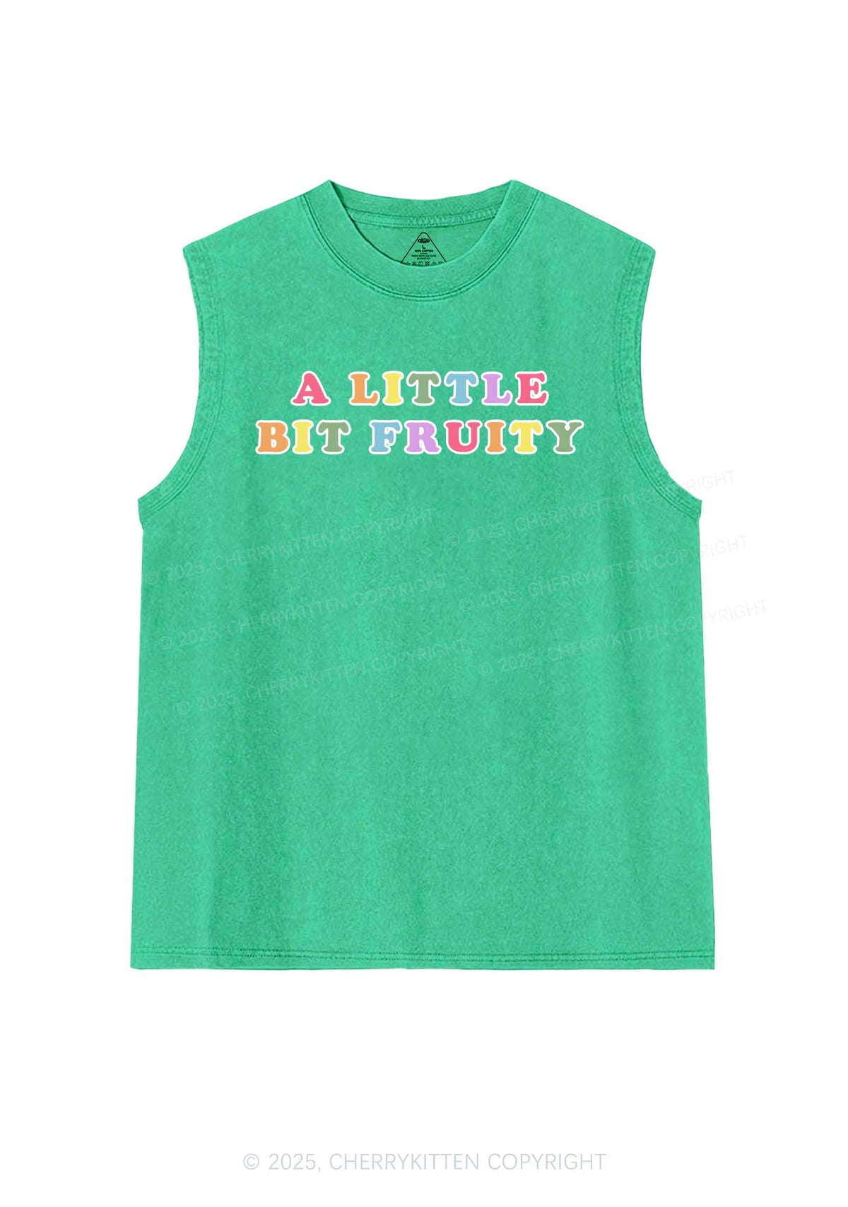 Bit Fruity Pride Y2K Washed Muscle Tank Cherrykitten