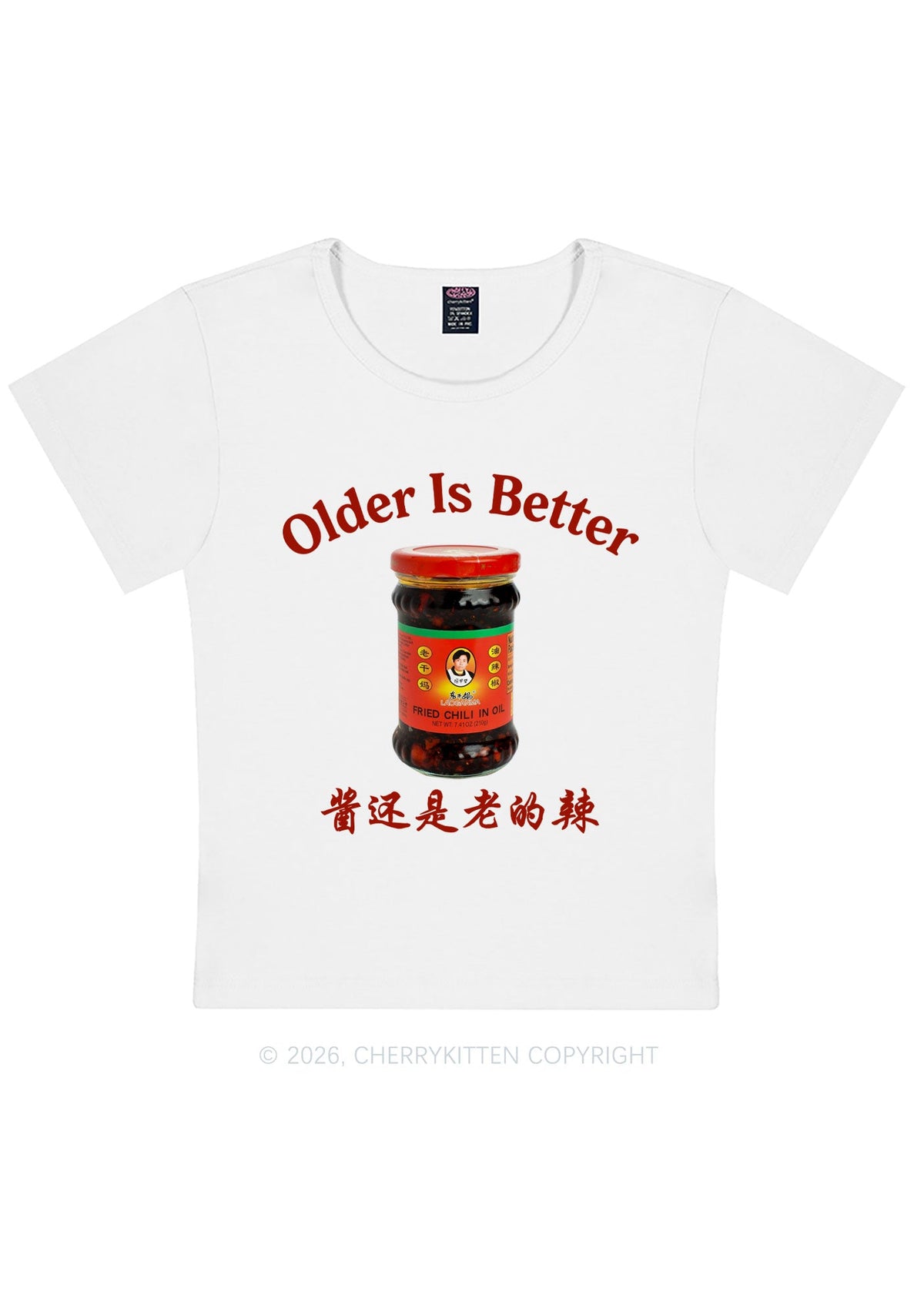 Older Is Better Y2K Baby Tee Cherrykitten