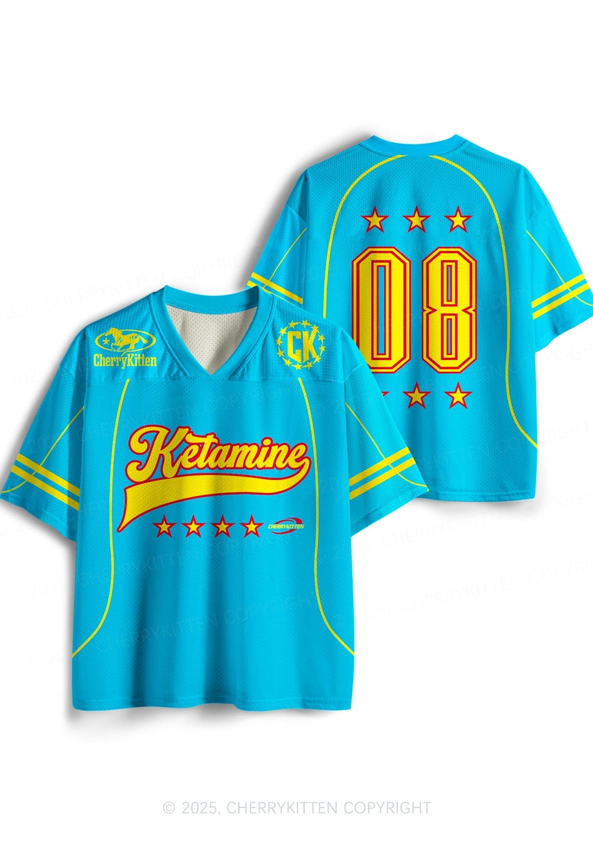 Custom Blue Ketamxxe Y2K Sport Jersey Shirts Cherrykitten