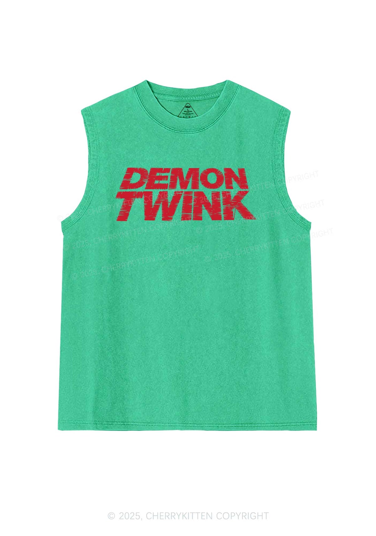 Demon Twink Pride Y2K Washed Muscle Tank Cherrykitten