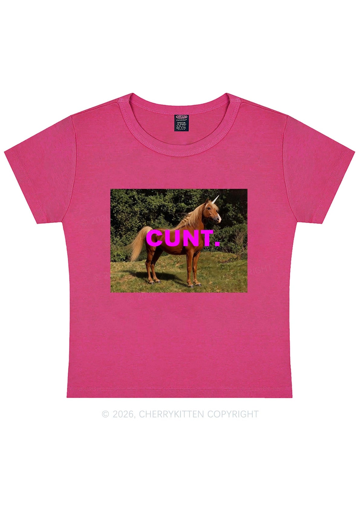 Custom Photo Cxxt Y2K Baby Tee Cherrykitten