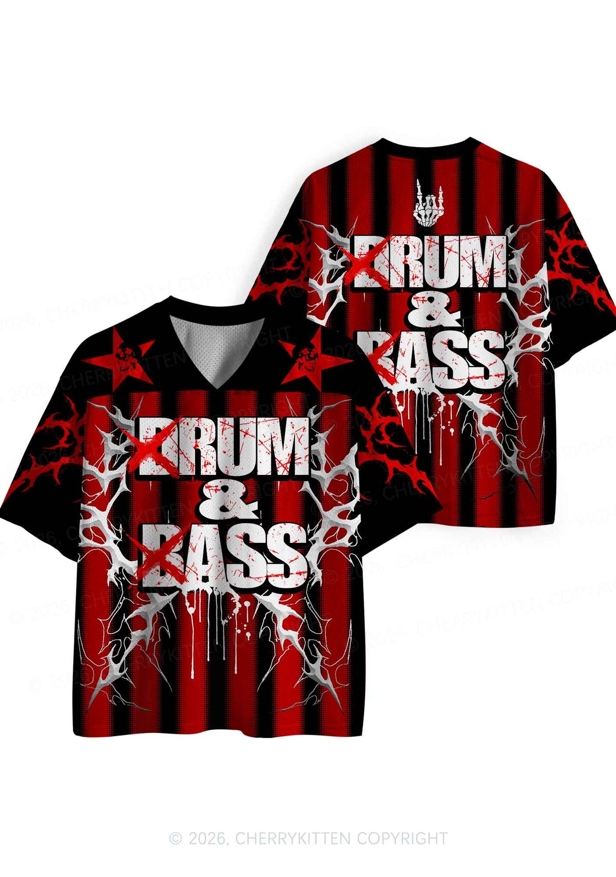 Drum And Bass Y2K Sport Jersey Shirts Cherrykitten