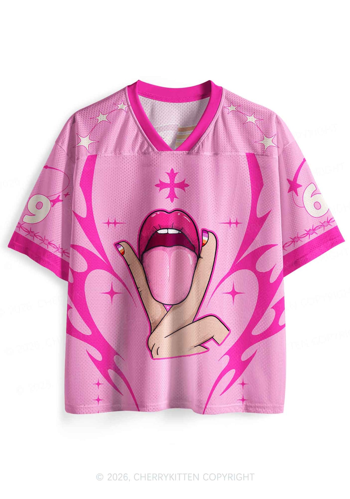 Lesbian Kissing Pride Y2K Sport Jersey Shirts Cherrykitten