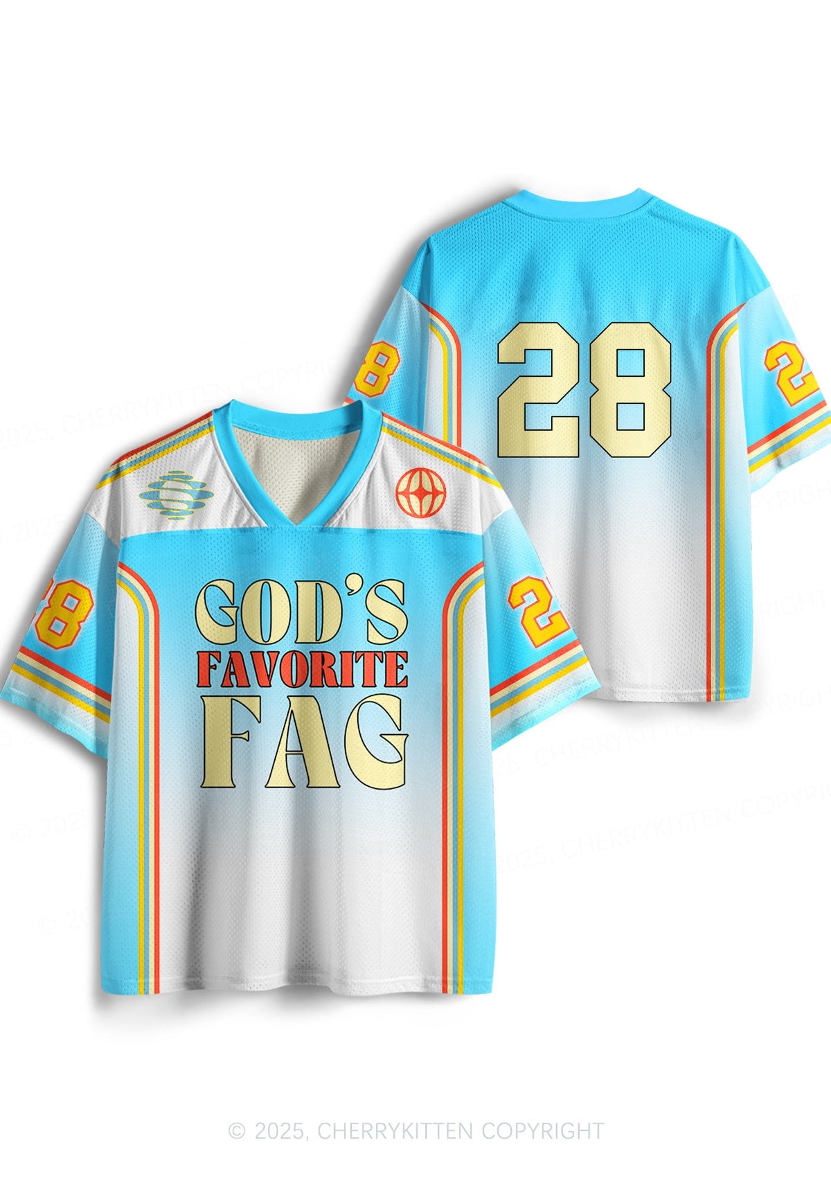 Custom Gods Fav Fag Pride Y2K Sport Jersey Shirts Cherrykitten