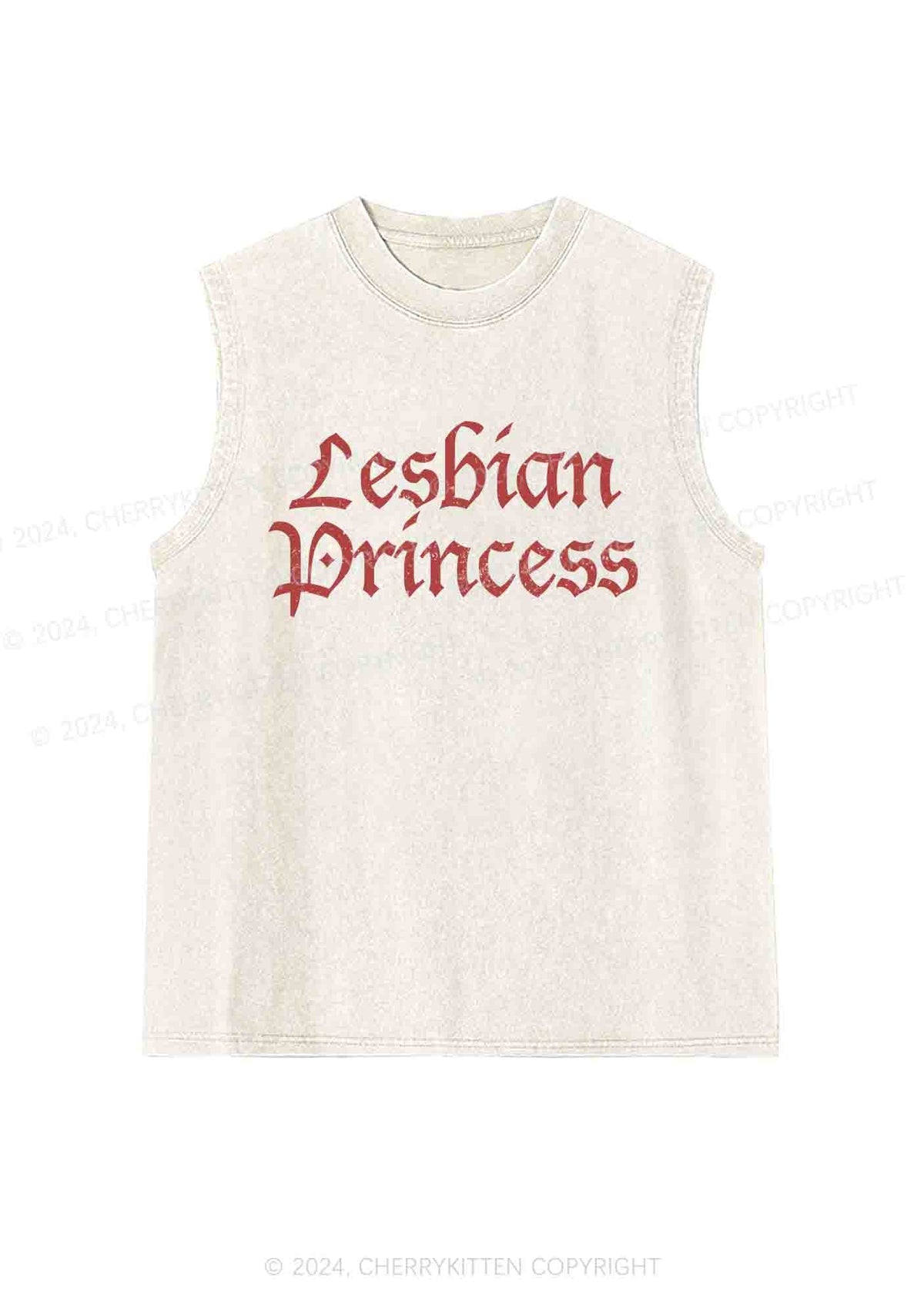 Lesbian Princess Y2K Washed Tank Cherrykitten