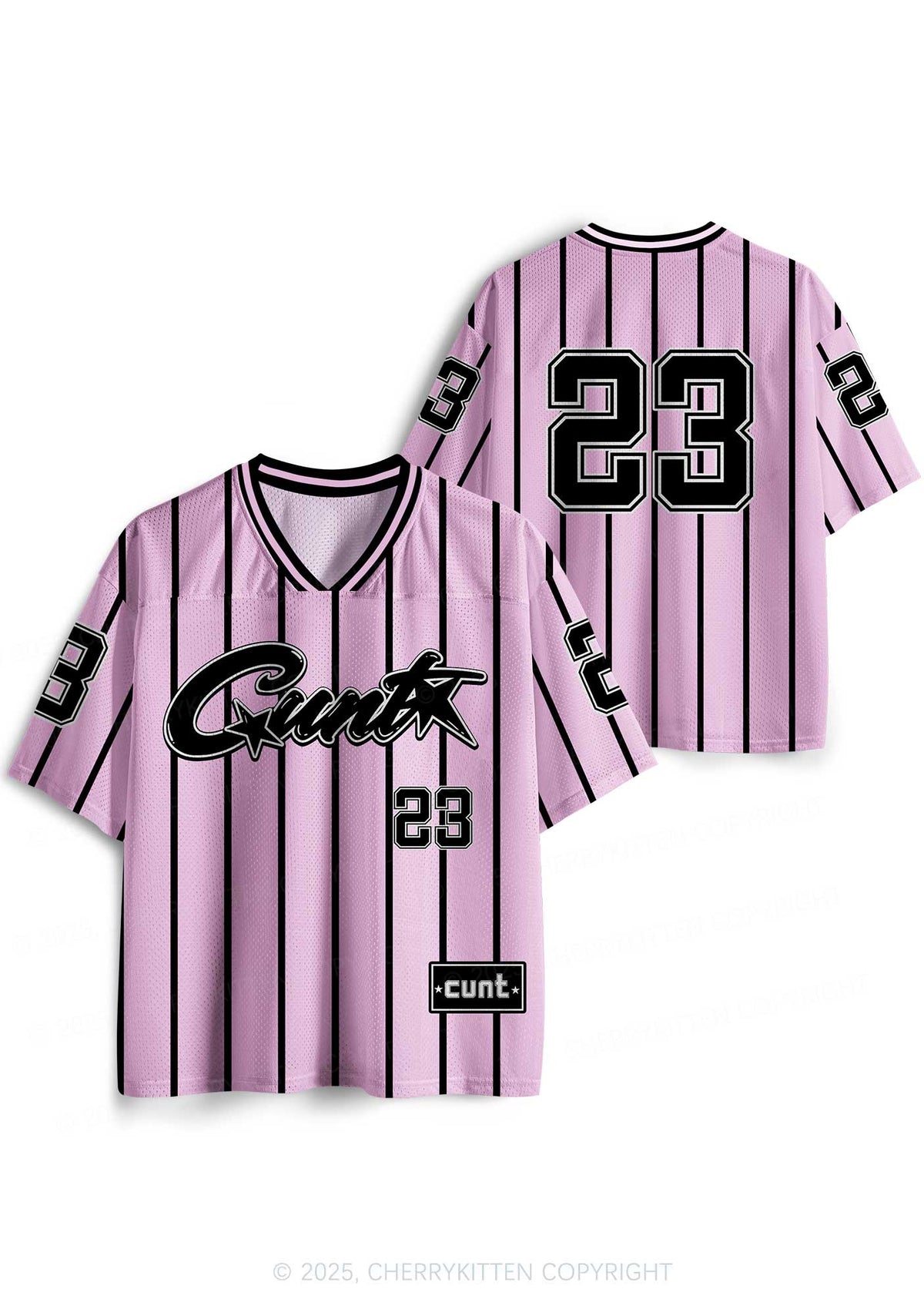 Custom Pink Striped Cxxt Y2K Sport Jersey Shirts Cherrykitten