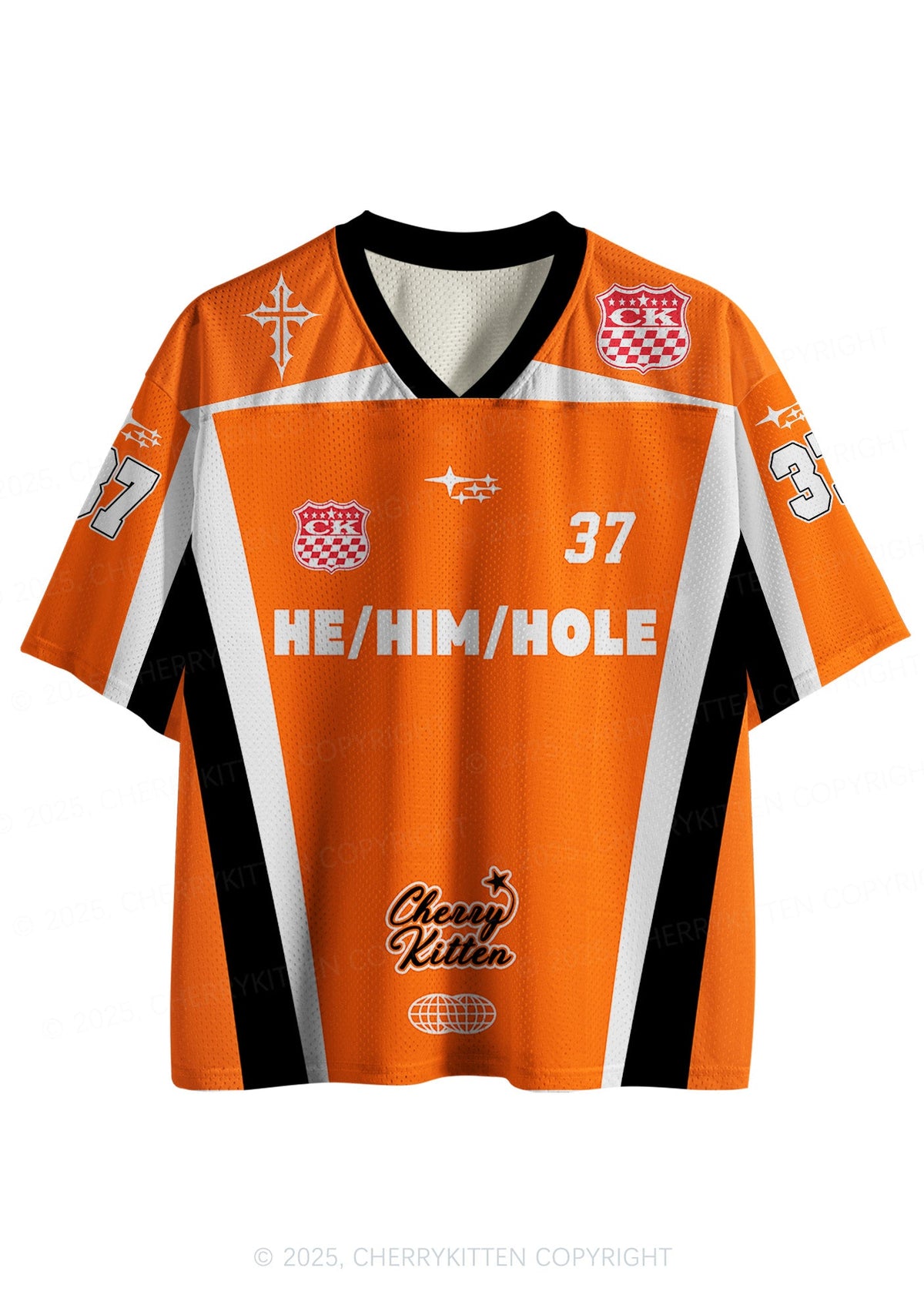 Custom Orange He Him Hole Pride Y2K Sport Jersey Shirts Cherrykitten