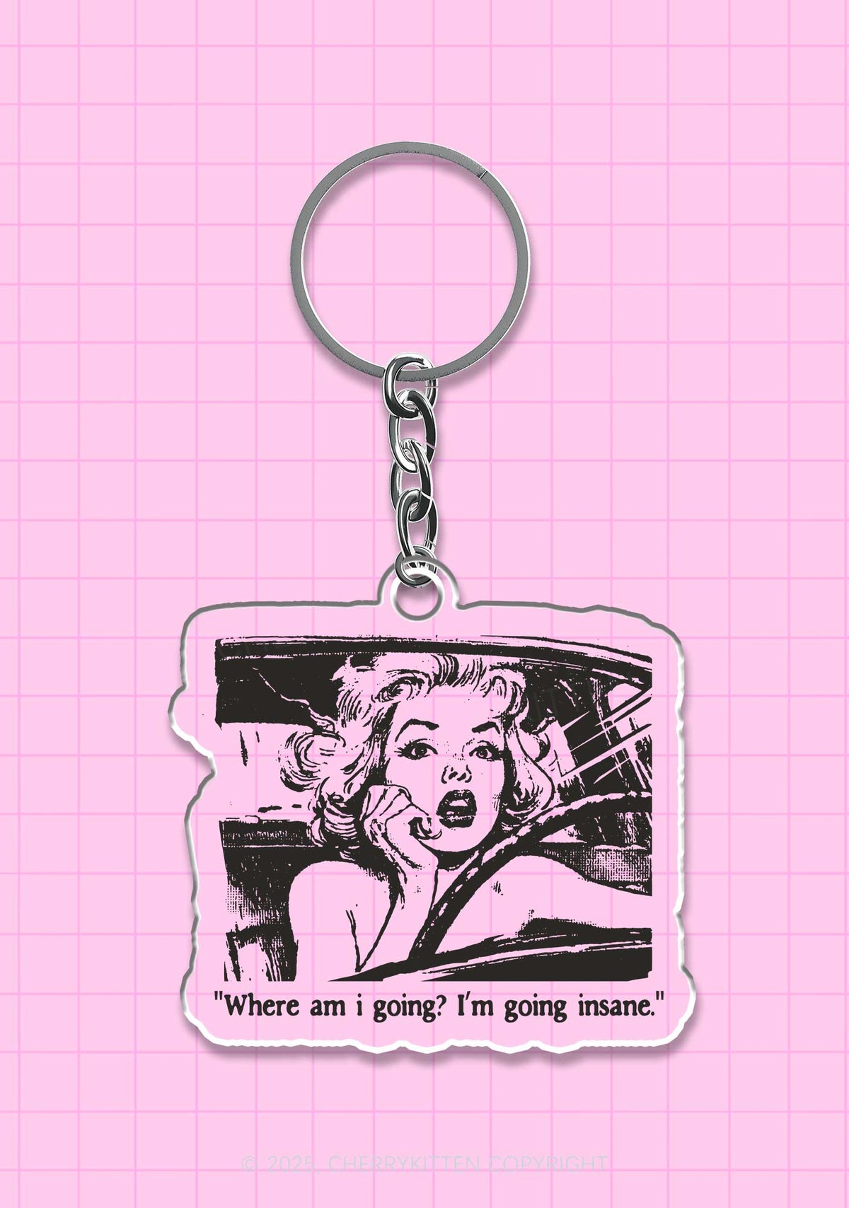 Woman Going Insane 1Pc Y2K Keychain Cherrykitten