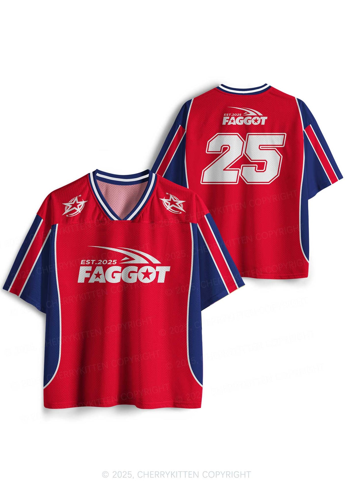 Custom Red Faggot Pride Y2K Sport Jersey Shirts Cherrykitten