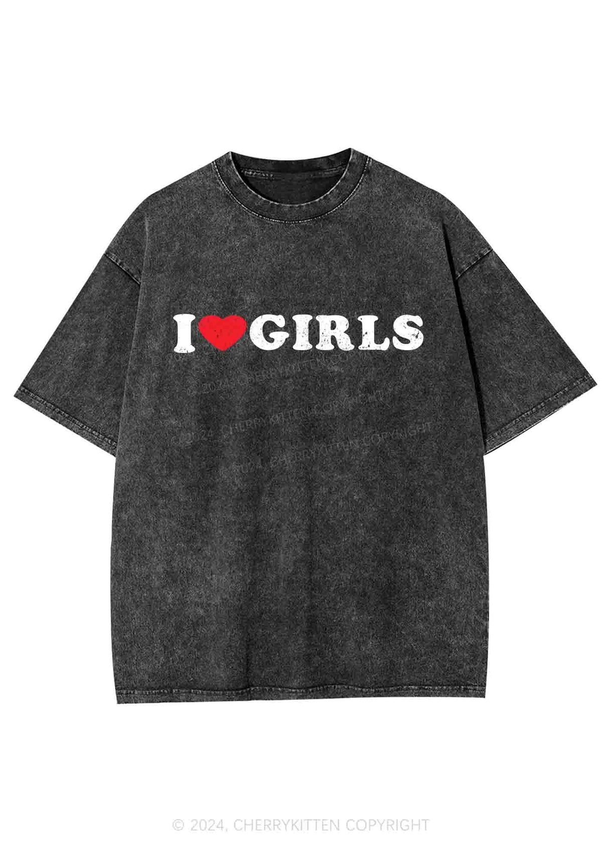 I Love Girls Y2K Washed Tee Cherrykitten