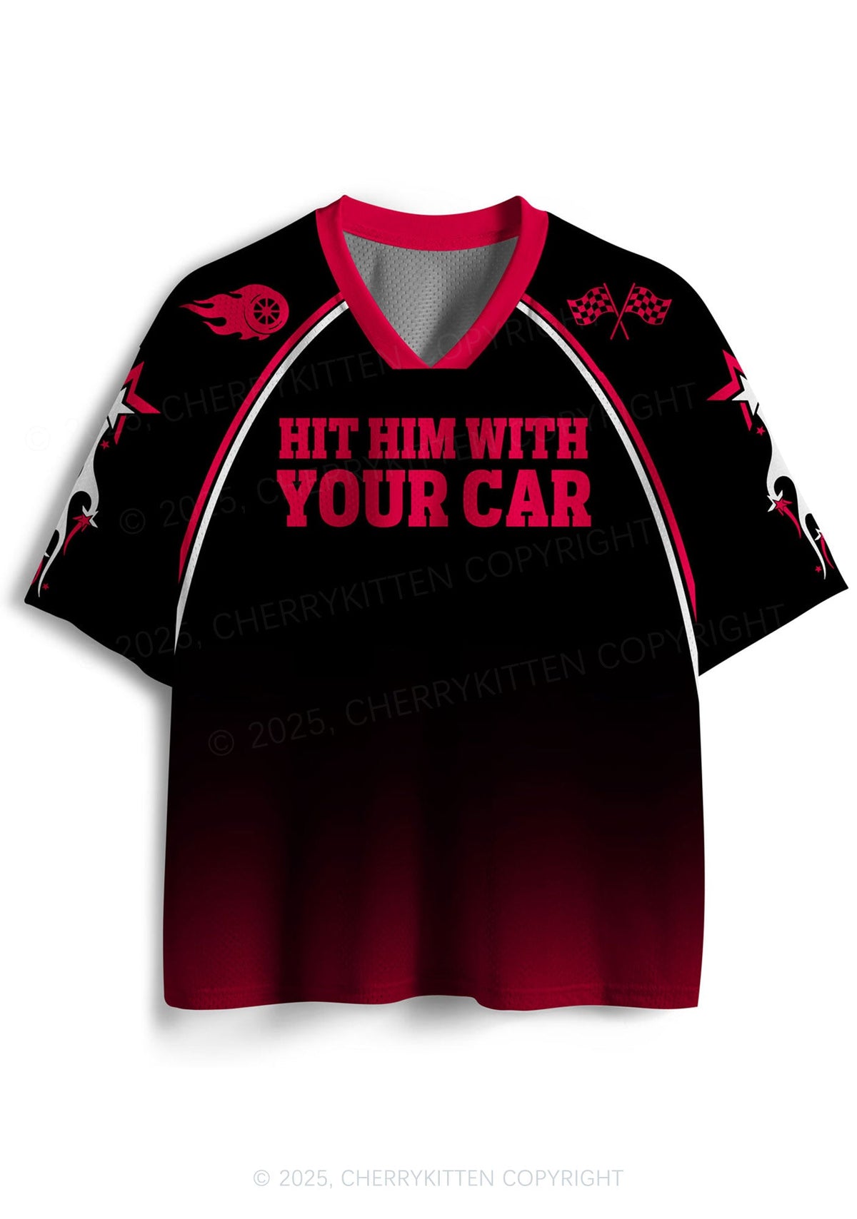 Custom Hit Him Y2K Mesh Jersey Shirts Cherrykitten