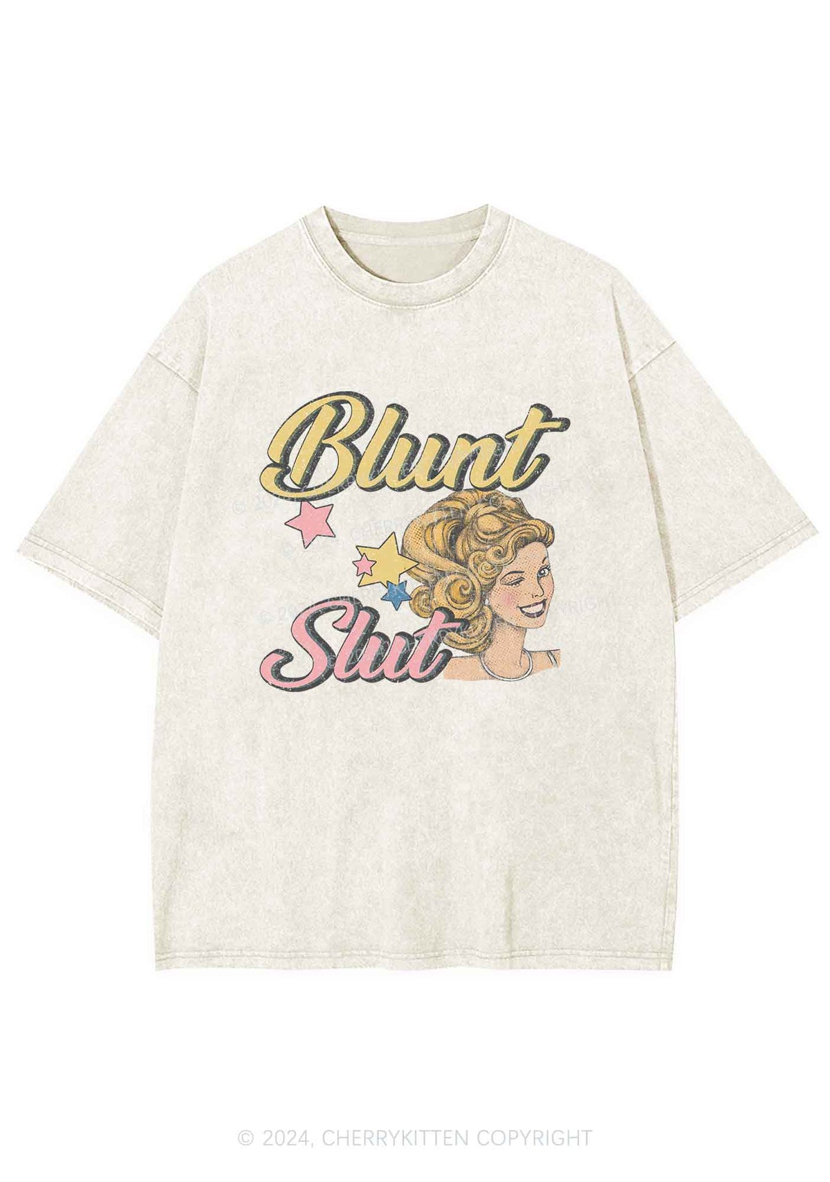 Blunt Slxt Y2K Washed Tee Cherrykitten
