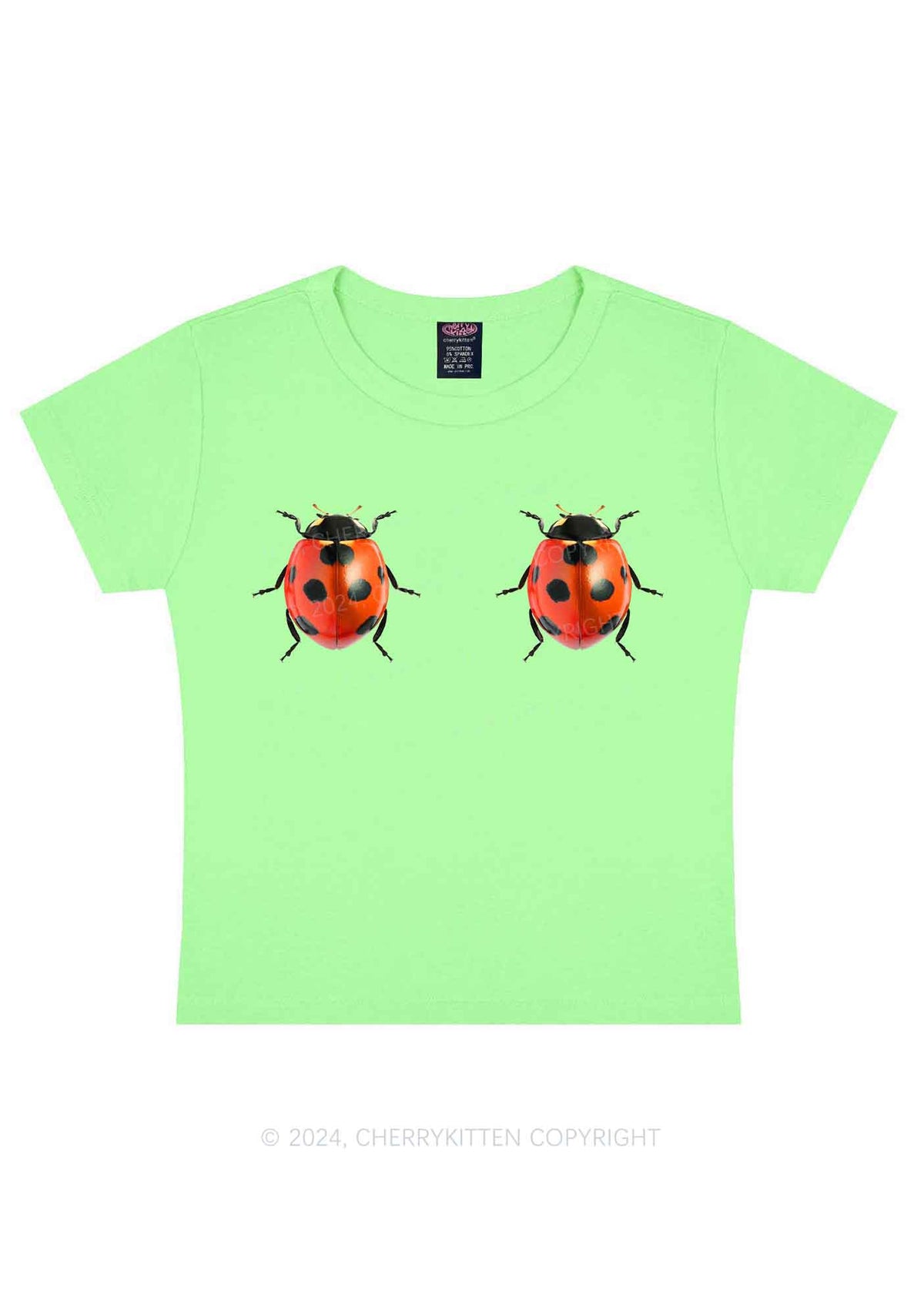 Ladybugs Y2K Baby Tee Cherrykitten