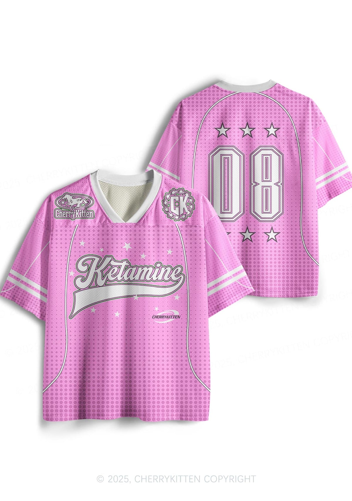 Custom Pink Star Ketamxxe Y2K Sport Jersey Shirts Cherrykitten