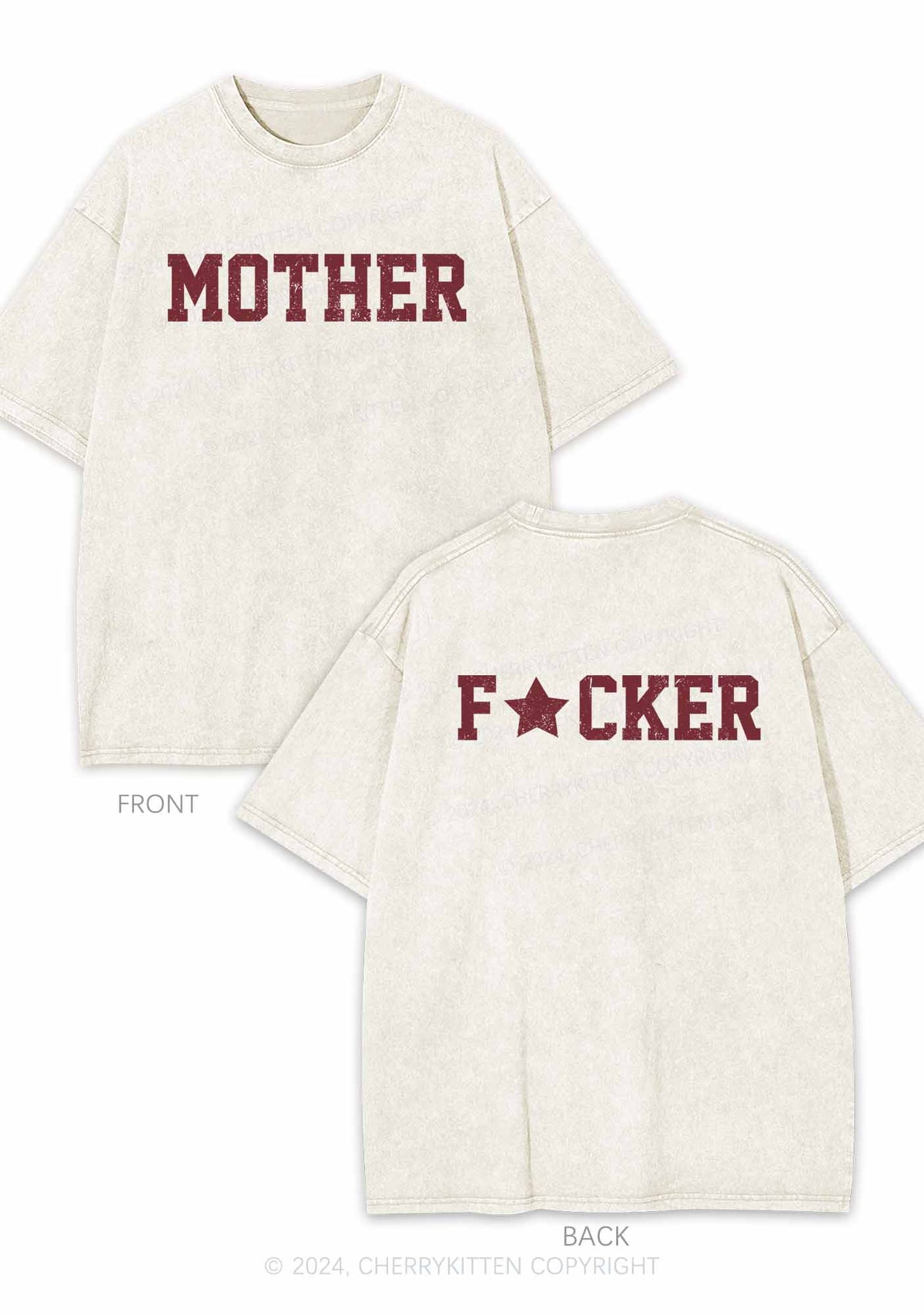 Motherfxcker Two Sides Y2K Washed Tee Cherrykitten