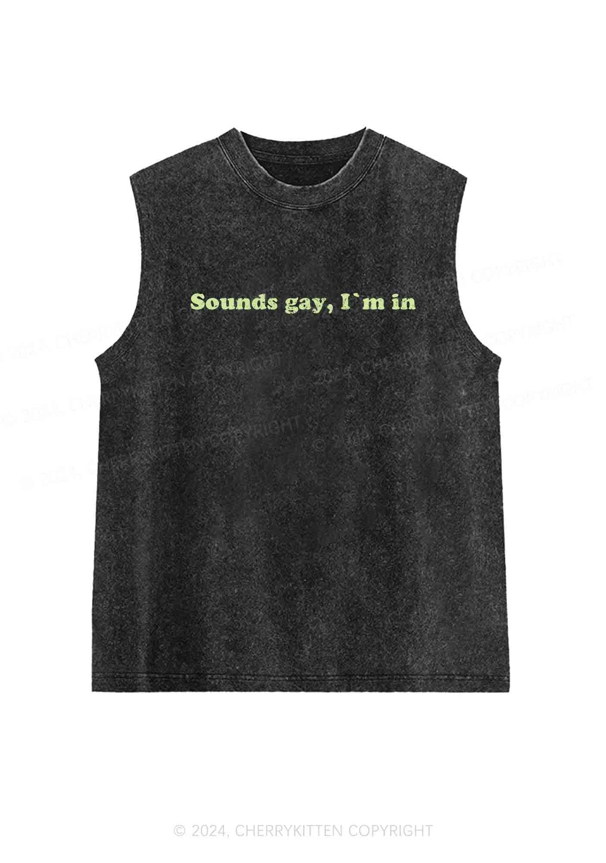 Sounds Gay Y2K Washed Tank Cherrykitten