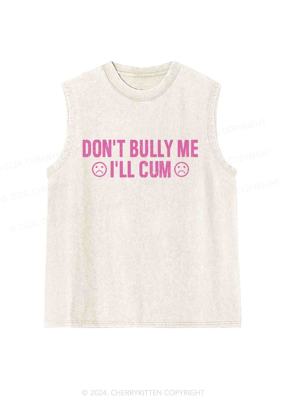 Don't Bully Me Y2K Washed Tank Cherrykitten