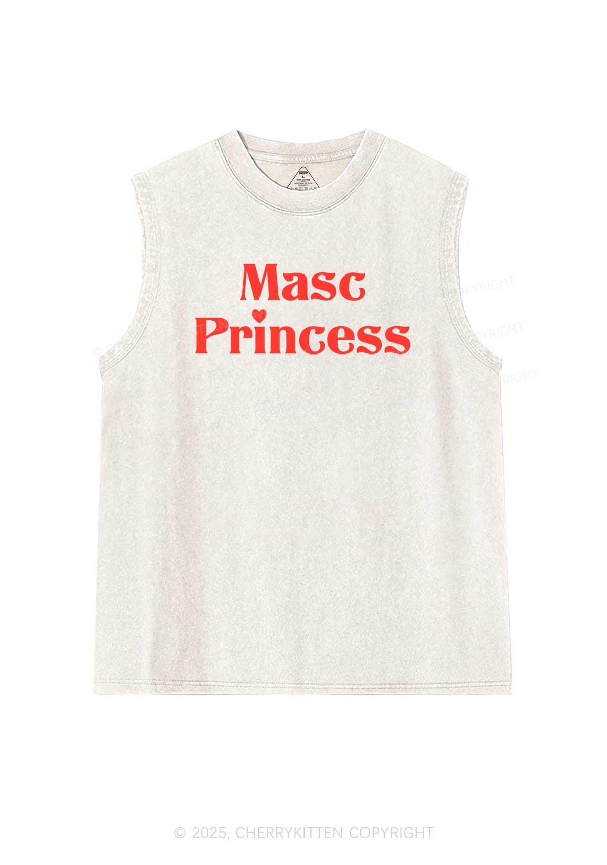 Masc Princess Pride Y2K Washed Muscle Tank Cherrykitten