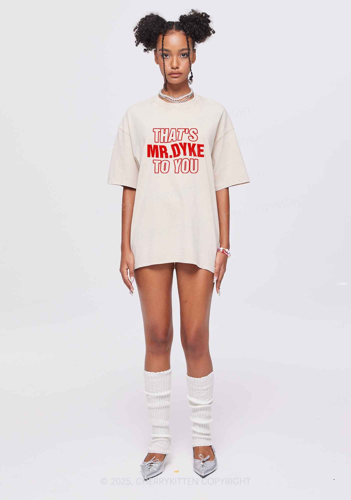 Thats Mr Dyke Pride Y2K Shirts Washed Tee Cherrykitten