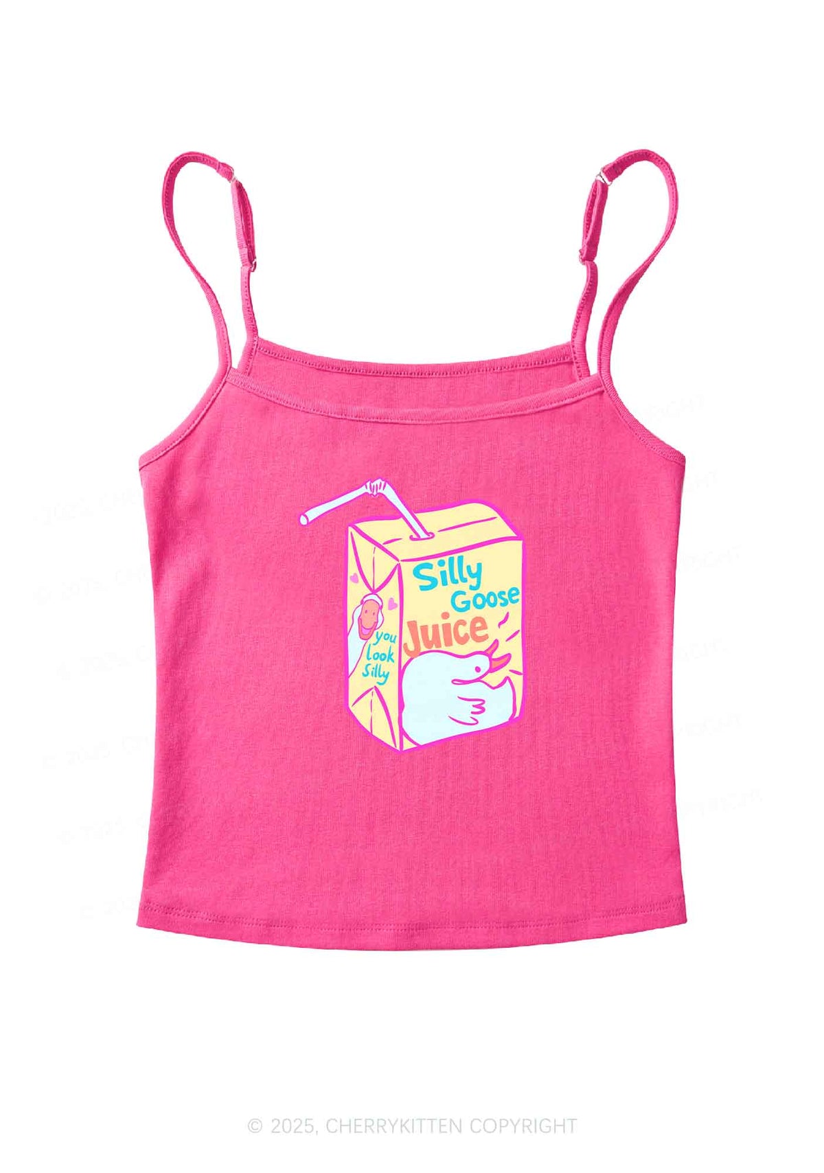 Look Silly Goose Juice Y2K Spaghetti Strap Cami Cherrykitten