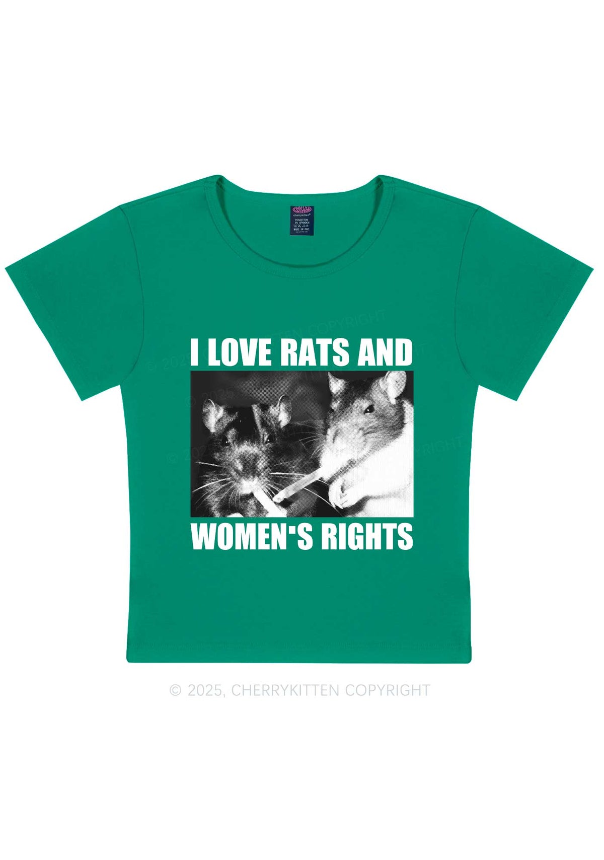 I Love Smoking Rats Y2K Baby Tee Cherrykitten