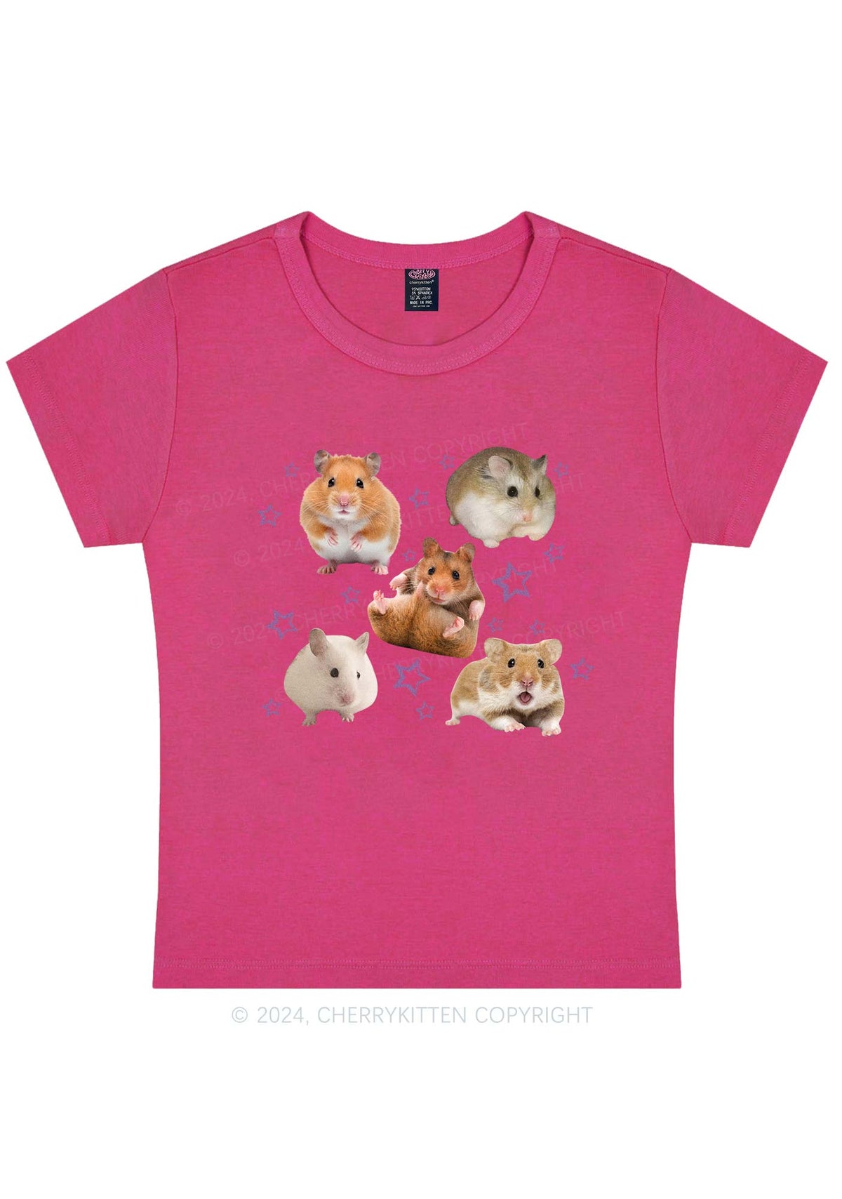 Cute Hamsters Y2K Baby Tee Cherrykitten