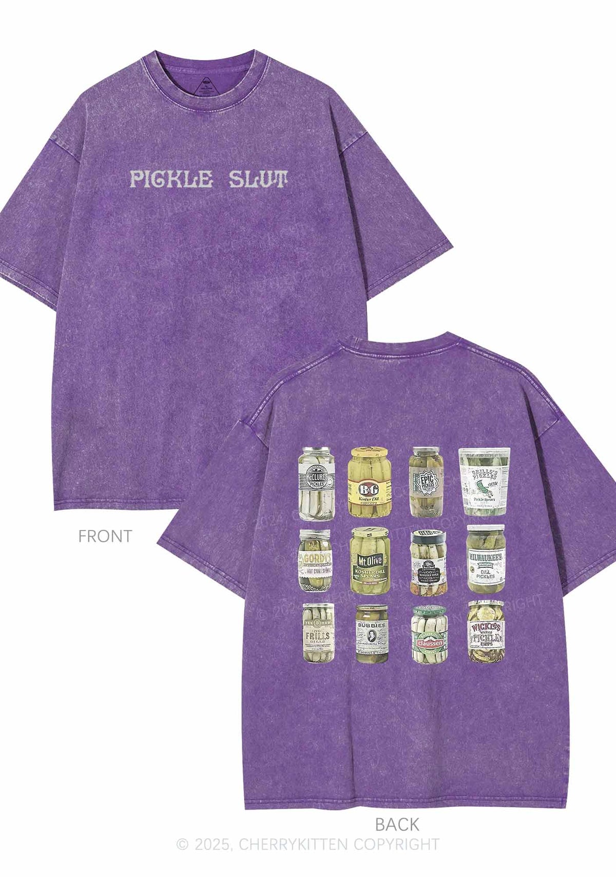 Pickle Slxt Two Sides Y2K Shirts Washed Tee Cherrykitten